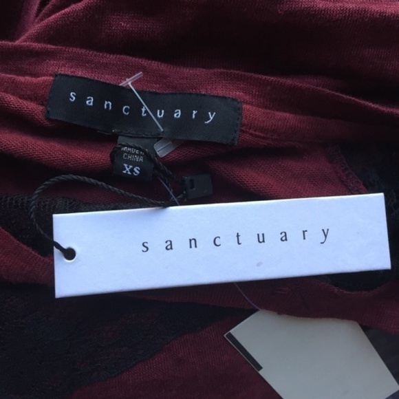 Sanctuary Lace Linen/Nylon Long Sleeves Top XS - Picture 7 of 8